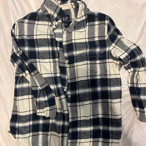 Blue and white flannel